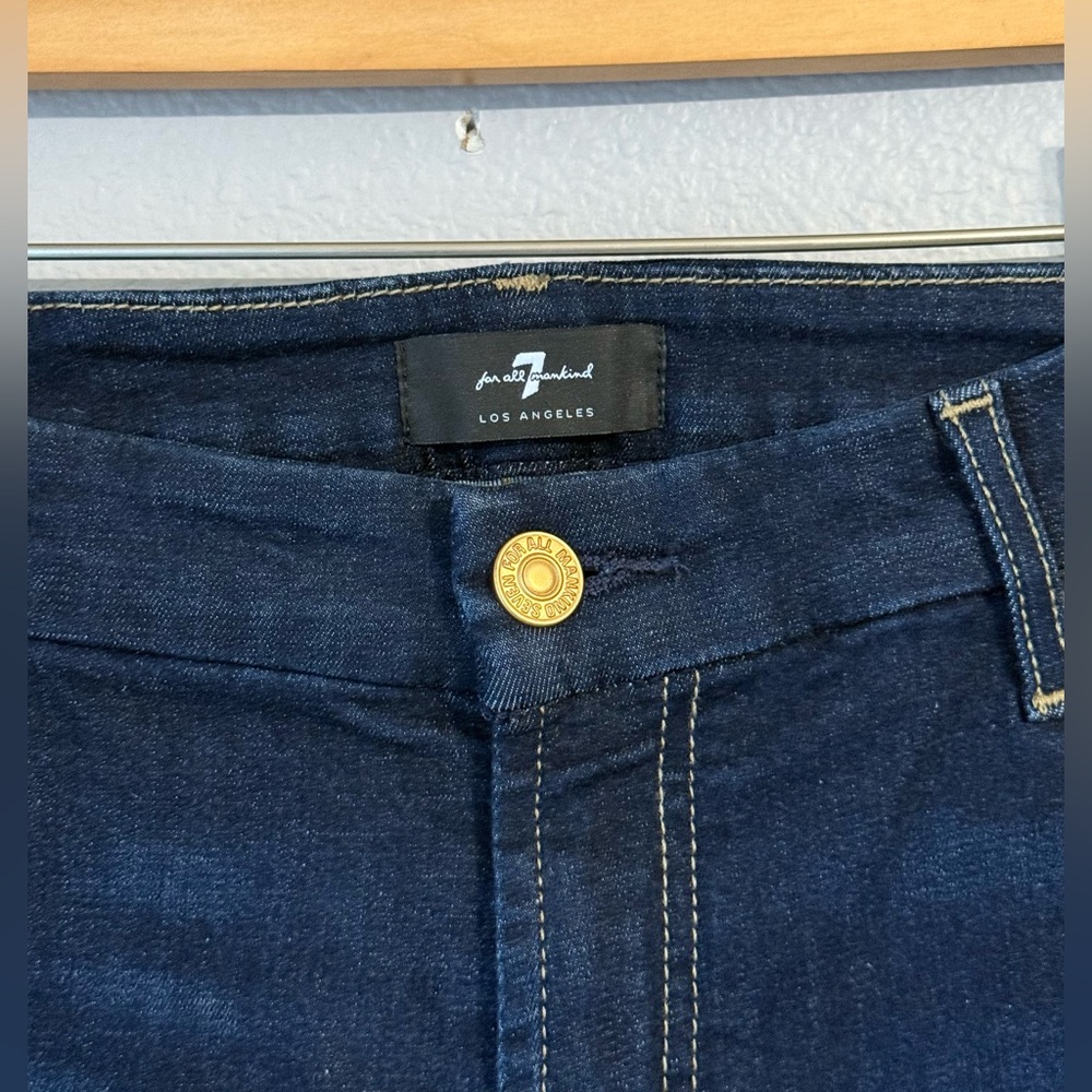 7 For All Mankind Women's Dark Blue Boot Cut Jeans
